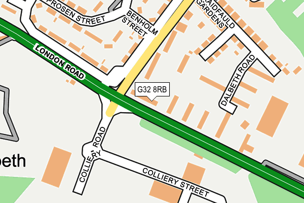 G32 8RB map - OS OpenMap – Local (Ordnance Survey)