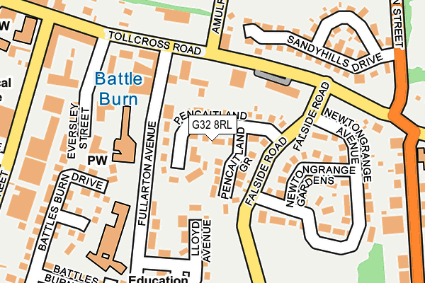 G32 8RL map - OS OpenMap – Local (Ordnance Survey)