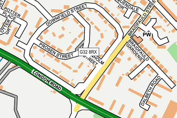 G32 8RX map - OS OpenMap – Local (Ordnance Survey)