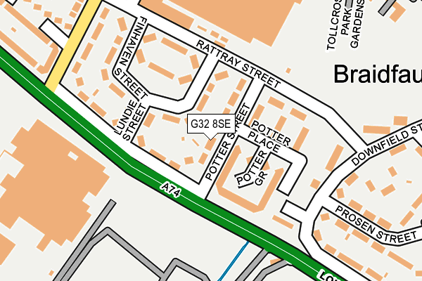 G32 8SE map - OS OpenMap – Local (Ordnance Survey)