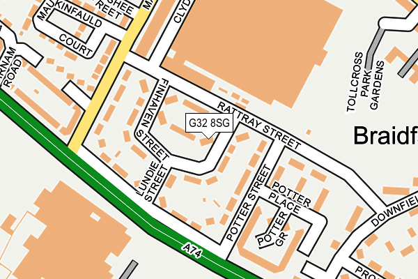 G32 8SG map - OS OpenMap – Local (Ordnance Survey)