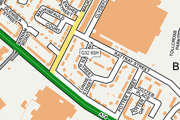 G32 8SH map - OS OpenMap – Local (Ordnance Survey)