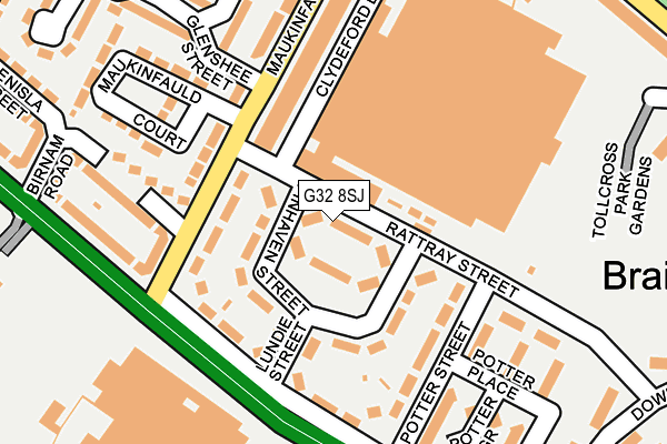 G32 8SJ map - OS OpenMap – Local (Ordnance Survey)