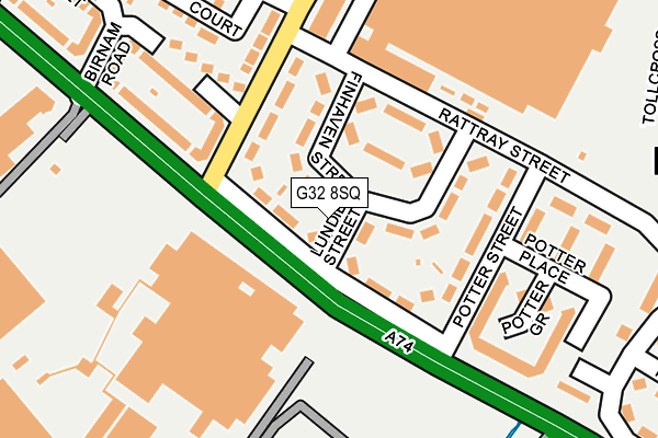 G32 8SQ map - OS OpenMap – Local (Ordnance Survey)