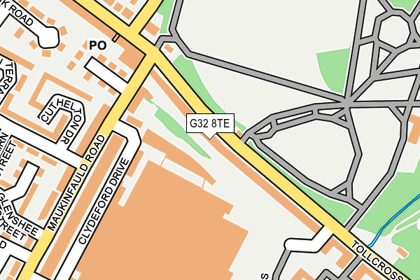 G32 8TE map - OS OpenMap – Local (Ordnance Survey)