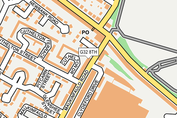 G32 8TH map - OS OpenMap – Local (Ordnance Survey)