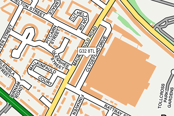 G32 8TL map - OS OpenMap – Local (Ordnance Survey)