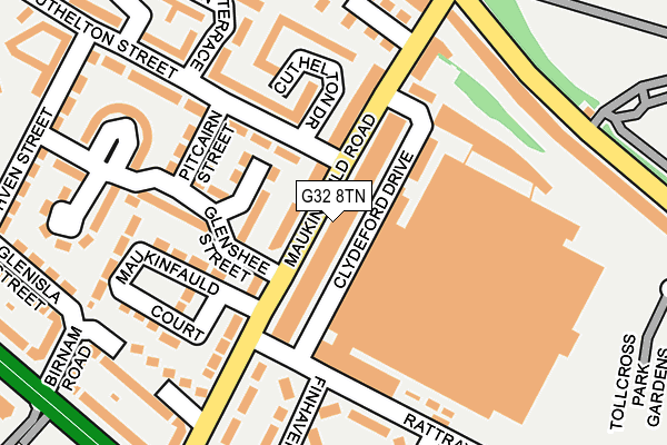 G32 8TN map - OS OpenMap – Local (Ordnance Survey)