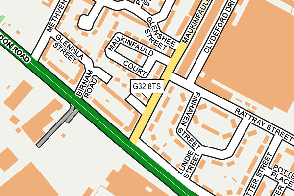 G32 8TS map - OS OpenMap – Local (Ordnance Survey)