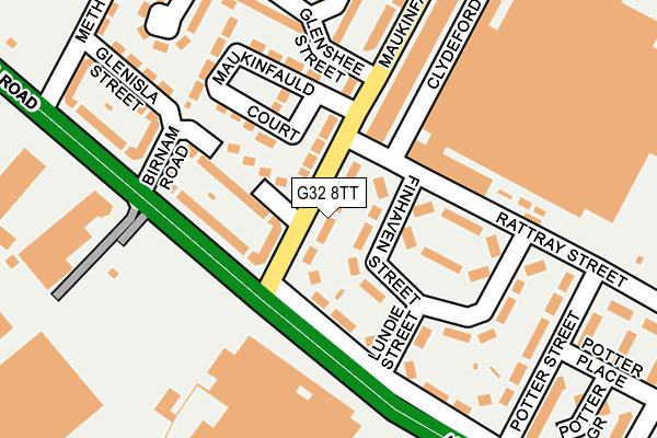 G32 8TT map - OS OpenMap – Local (Ordnance Survey)