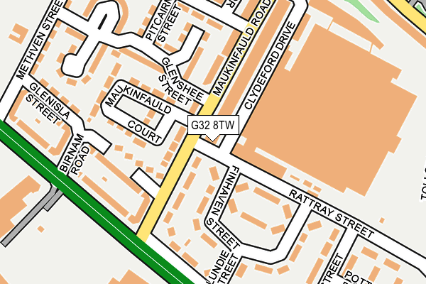 G32 8TW map - OS OpenMap – Local (Ordnance Survey)