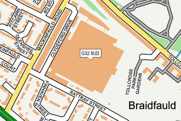 G32 8UD map - OS OpenMap – Local (Ordnance Survey)