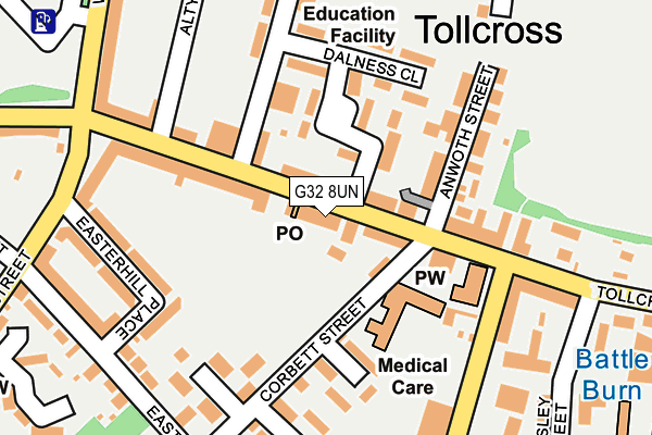 G32 8UN map - OS OpenMap – Local (Ordnance Survey)