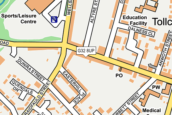 G32 8UP map - OS OpenMap – Local (Ordnance Survey)