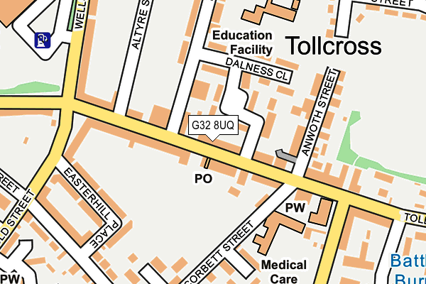 G32 8UQ map - OS OpenMap – Local (Ordnance Survey)