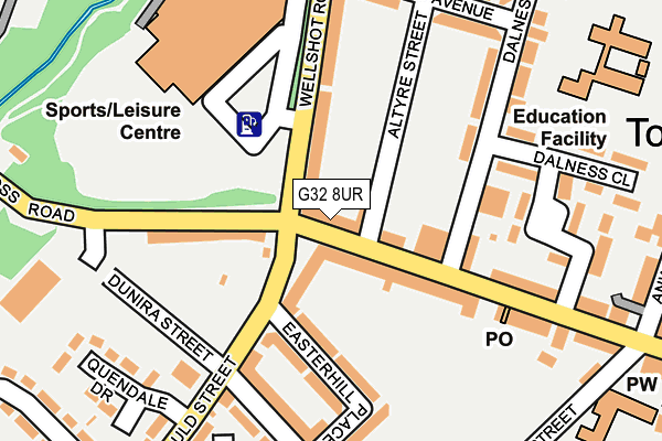 G32 8UR map - OS OpenMap – Local (Ordnance Survey)