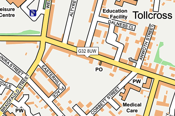 G32 8UW map - OS OpenMap – Local (Ordnance Survey)
