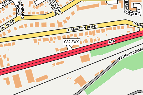 G32 8WX map - OS OpenMap – Local (Ordnance Survey)