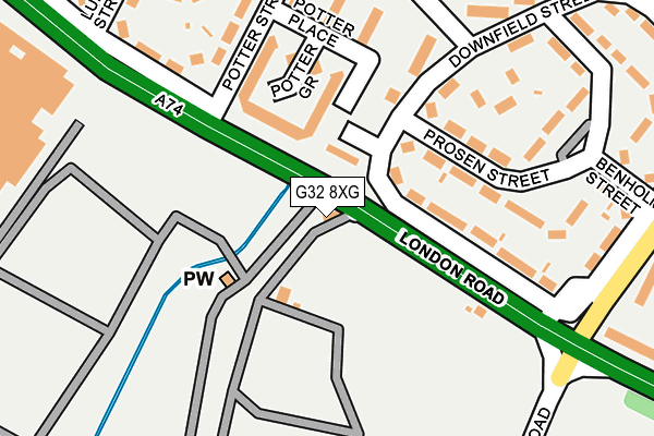 G32 8XG map - OS OpenMap – Local (Ordnance Survey)