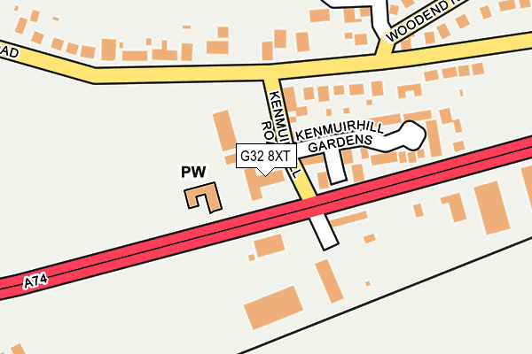 G32 8XT map - OS OpenMap – Local (Ordnance Survey)