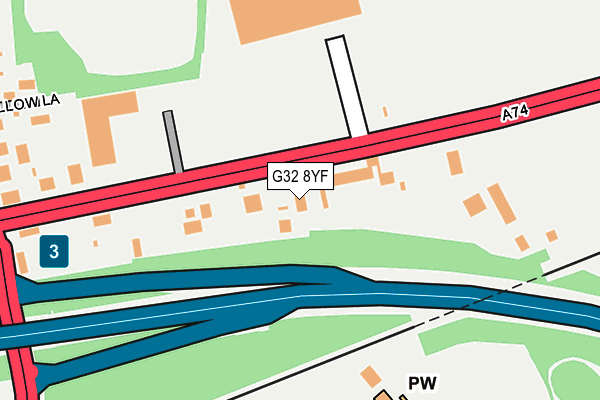 G32 8YF map - OS OpenMap – Local (Ordnance Survey)