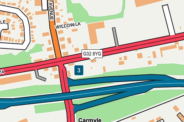 G32 8YG map - OS OpenMap – Local (Ordnance Survey)