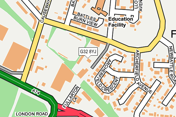 G32 8YJ map - OS OpenMap – Local (Ordnance Survey)