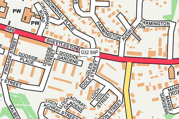 G32 9AP map - OS OpenMap – Local (Ordnance Survey)