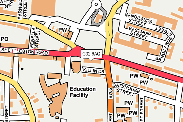 G32 9AQ map - OS OpenMap – Local (Ordnance Survey)