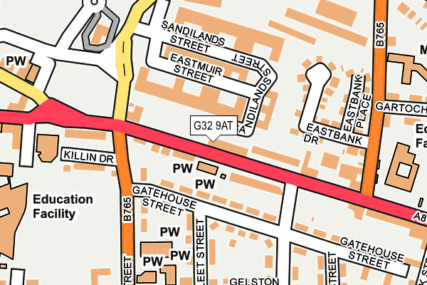 G32 9AT map - OS OpenMap – Local (Ordnance Survey)