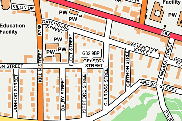 G32 9BP map - OS OpenMap – Local (Ordnance Survey)
