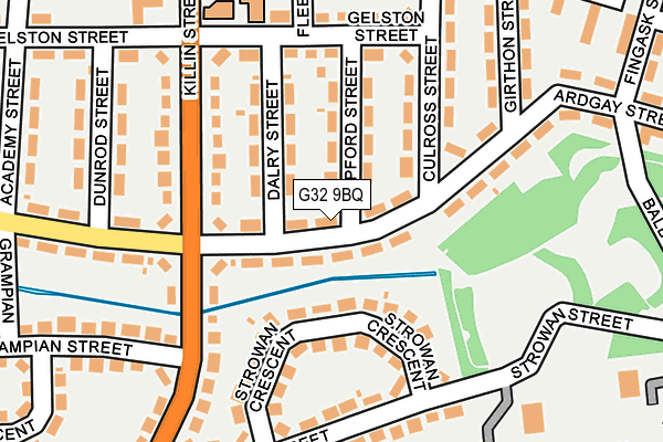 G32 9BQ map - OS OpenMap – Local (Ordnance Survey)