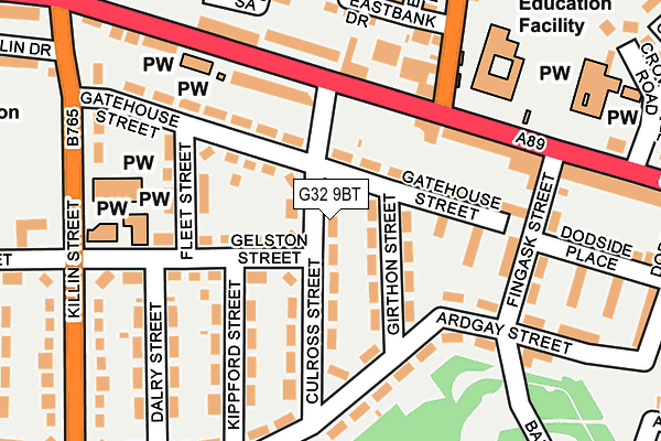 G32 9BT map - OS OpenMap – Local (Ordnance Survey)