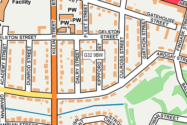 G32 9BW map - OS OpenMap – Local (Ordnance Survey)
