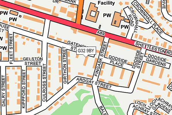G32 9BY map - OS OpenMap – Local (Ordnance Survey)