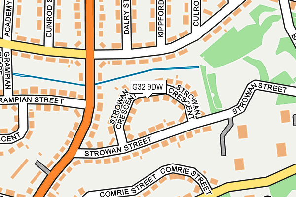 G32 9DW map - OS OpenMap – Local (Ordnance Survey)