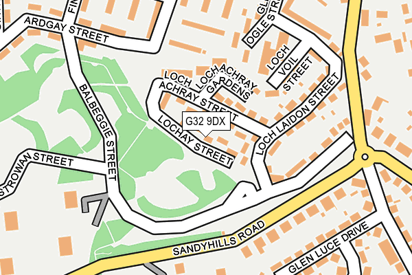 G32 9DX map - OS OpenMap – Local (Ordnance Survey)
