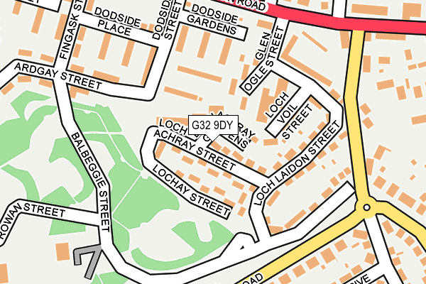 G32 9DY map - OS OpenMap – Local (Ordnance Survey)