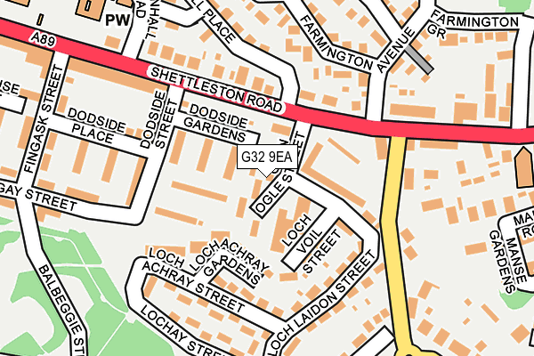 G32 9EA map - OS OpenMap – Local (Ordnance Survey)