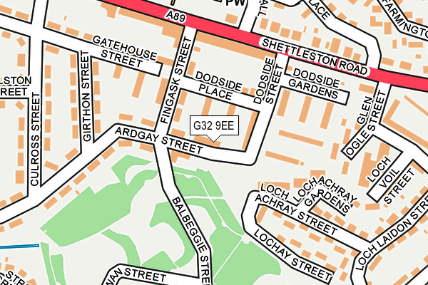 G32 9EE map - OS OpenMap – Local (Ordnance Survey)