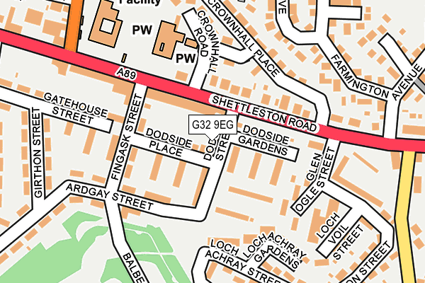 G32 9EG map - OS OpenMap – Local (Ordnance Survey)