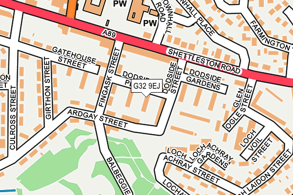 G32 9EJ map - OS OpenMap – Local (Ordnance Survey)
