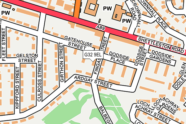 G32 9EL map - OS OpenMap – Local (Ordnance Survey)