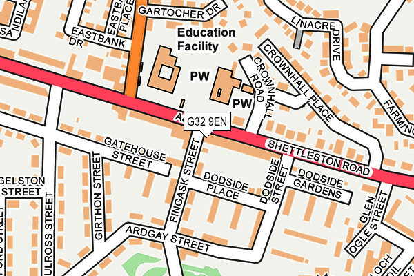 G32 9EN map - OS OpenMap – Local (Ordnance Survey)
