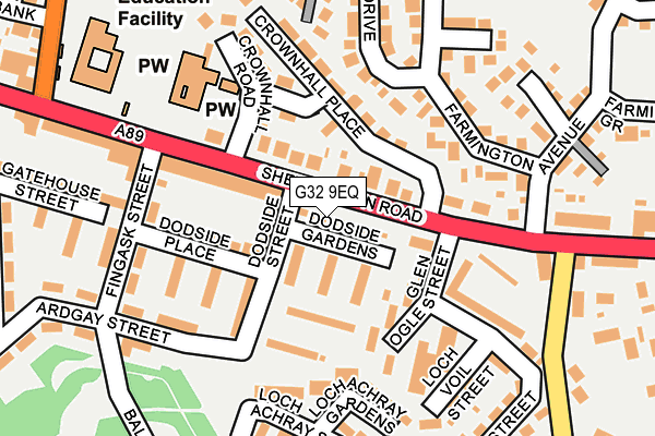 G32 9EQ map - OS OpenMap – Local (Ordnance Survey)