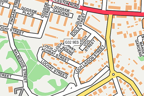 G32 9ES map - OS OpenMap – Local (Ordnance Survey)