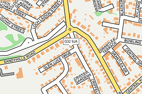 G32 9JA map - OS OpenMap – Local (Ordnance Survey)