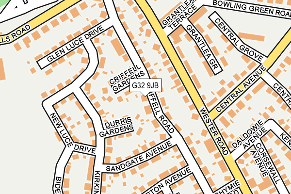 G32 9JB map - OS OpenMap – Local (Ordnance Survey)