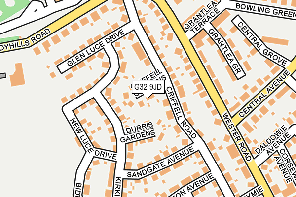 G32 9JD map - OS OpenMap – Local (Ordnance Survey)