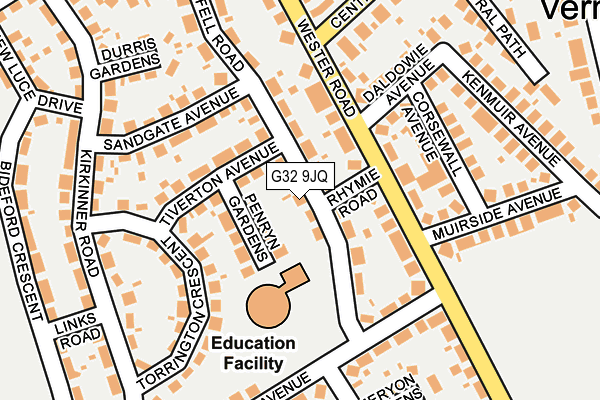 G32 9JQ map - OS OpenMap – Local (Ordnance Survey)